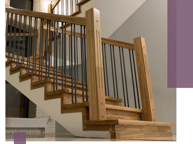 Реставрация деревянных и металлических лестниц в Полысаеве