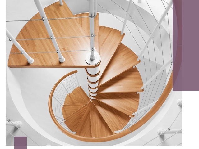 Изготовление винтовых лестниц под ключ в Полысаеве