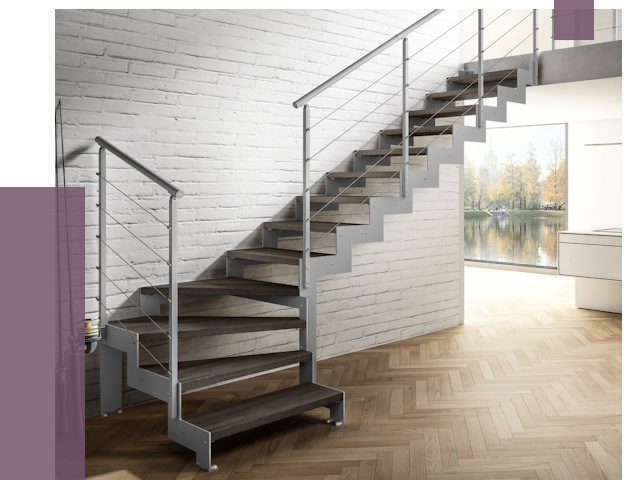 Г-образные лестницы под ключ в Полысаеве от 37276 руб. | ПРОЛЁТ-Плс