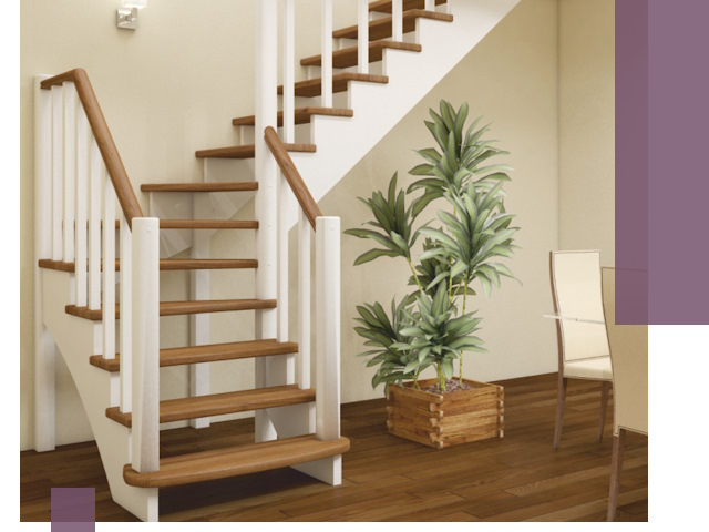 Г-образные лестницы под ключ в Полысаеве — изготовление и монтаж