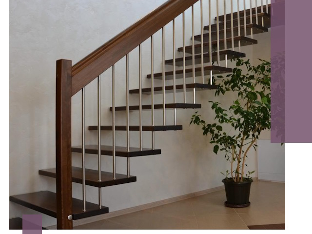 Лестницы на больцах под ключ в Полысаеве – изготовление и монтаж