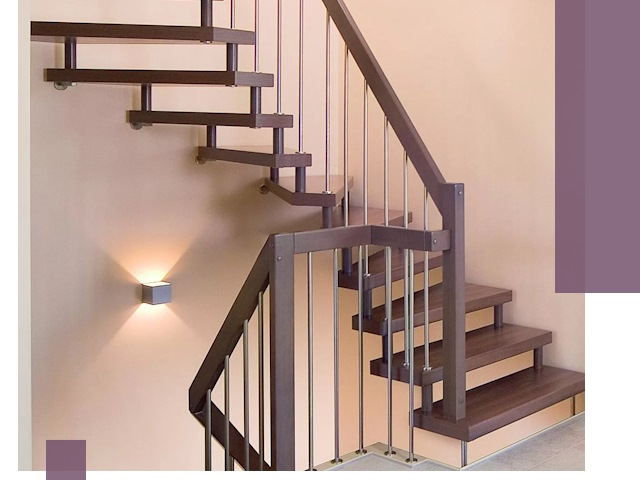 Изготовление лестниц на больцах в Полысаеве под ключ