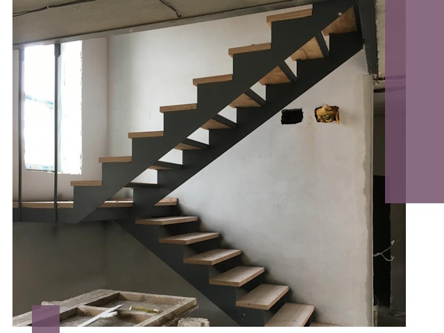 Изготовление лестниц на металлокаркасе в Полысаеве от производителя