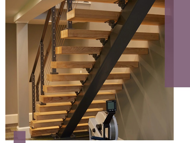 Лестницы на монокосоурах под ключ в Полысаеве - изготовление и монтаж