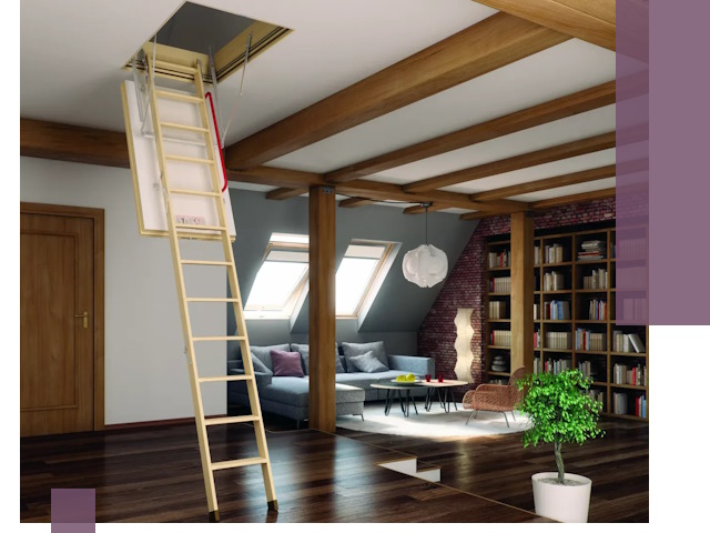 Чердачные лестницы под ключ в Полысаеве: изготовление и монтаж