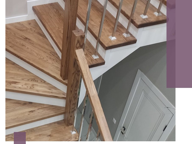 Обшивка металлических лестниц под ключ в Полысаеве