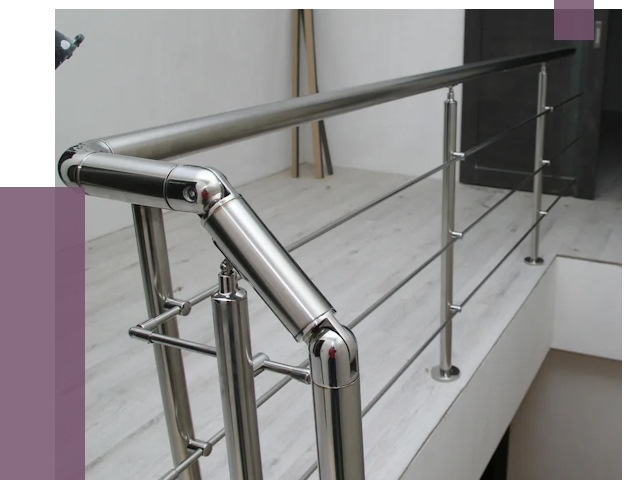 Перила из нержавеющей стали в Полысаеве от 9049 руб. под ключ | ПРОЛЁТ-Плс