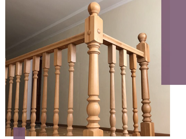 Деревянные перила на заказ в Полысаеве: монтаж и изготовление