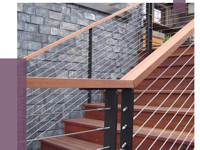 Тросовые перила под ключ в Полысаеве от 7815 руб. 