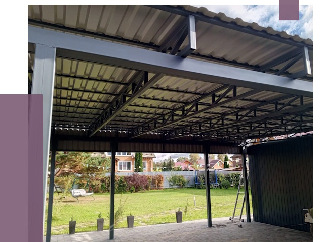 Монтаж навесов в Полысаеве от 7404 руб. — установка навеса | ПРОЛЁТ-Плс