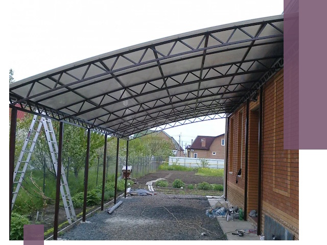 Профессиональный монтаж навесов под ключ в Полысаеве