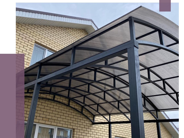 Монтаж козырьков в Полысаеве от 11568 руб. | ПРОЛЁТ-Плс