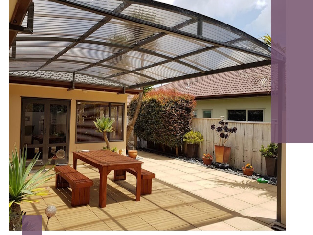 Навесы во двор под ключ в Полысаеве — изготовление и монтаж