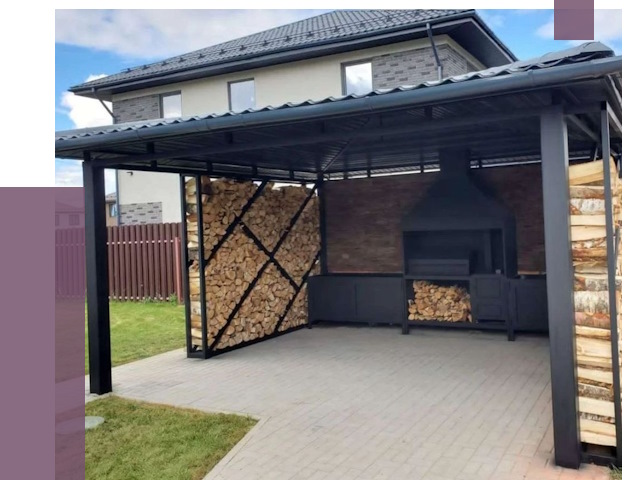 Навесы для барбекю в Полысаеве от 12802 руб. под ключ | ПРОЛЁТ-Плс