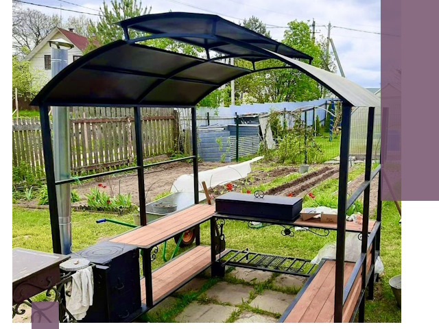 Навесы для барбекю в Полысаеве: изготовление, монтаж и демонтаж