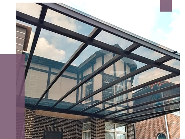 Навесы из поликарбоната в Полысаеве от 8658 руб. под ключ — ПРОЛЁТ-Плс