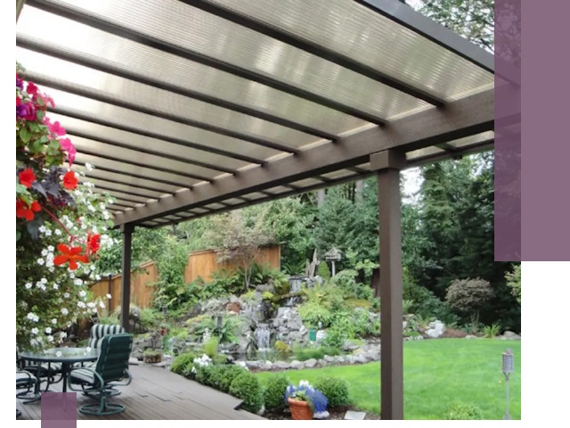 Навесы из поликарбоната под ключ в Полысаеве быстро и надёжно