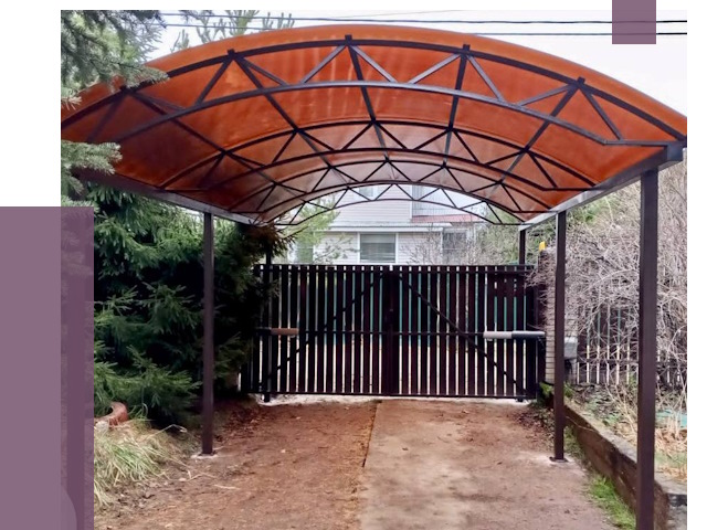 Арочные навесы в Полысаеве от 12802 руб. — изготовление и монтаж | ПРОЛЁТ-Плс