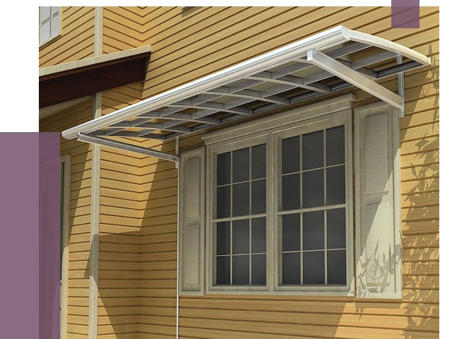 Козырьки над окнами в Полысаеве от 7661 руб. — монтаж, покупки | ПРОЛЁТ-Плс
