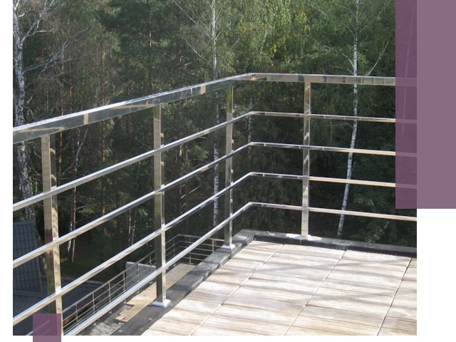 Парапеты из нержавеющей стали в Полысаеве — изготовление и монтаж