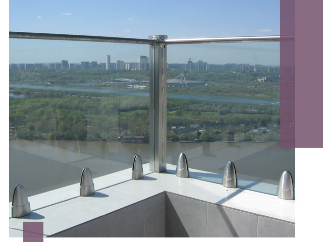 Стеклянные парапеты премиум класса в Полысаеве для домов и бизнесов