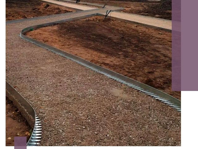 Металлические бордюры под ключ в Полысаеве — изготовление и монтаж