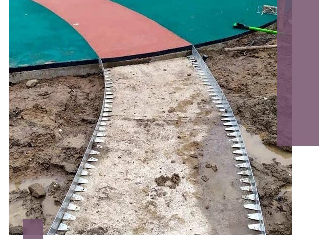 Металлические бордюры для дорожек в Полысаеве — монтаж и изготовление