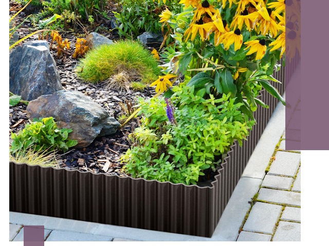 Металлические бордюры для клумб в Полысаеве — производство и монтаж