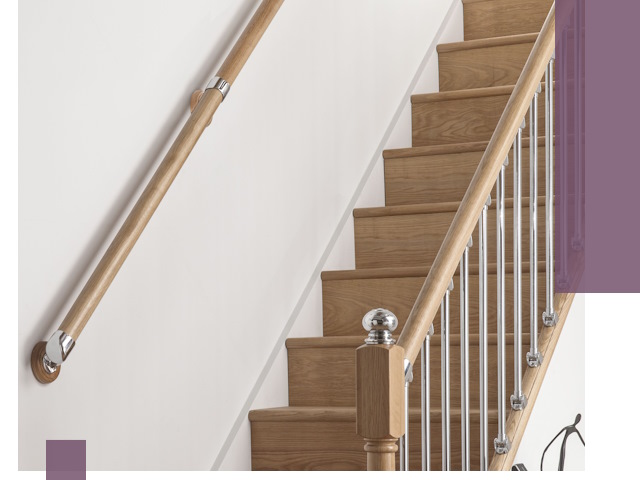 Пристенные поручни из стали и нержавейки под монтаж в Полысаеве